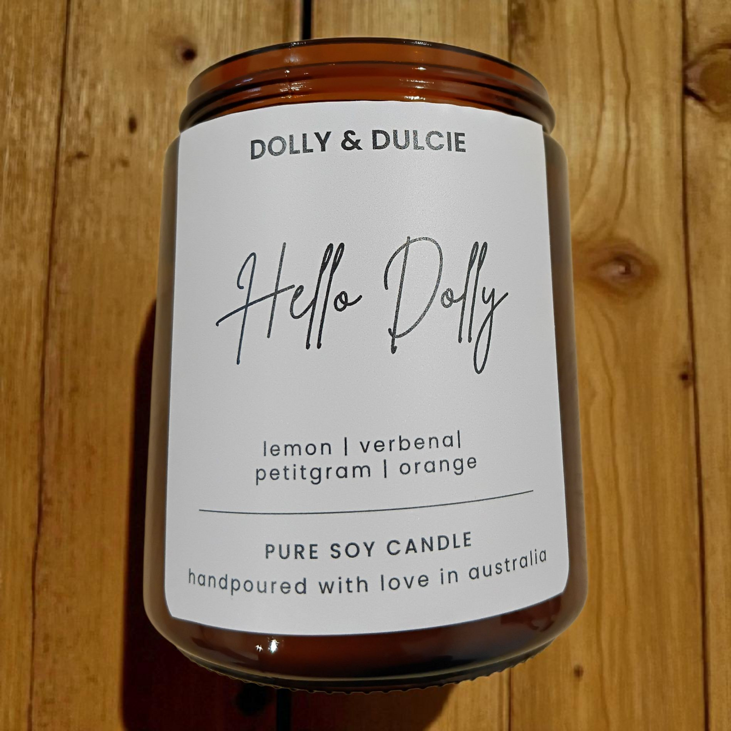 Hello Dolly candle