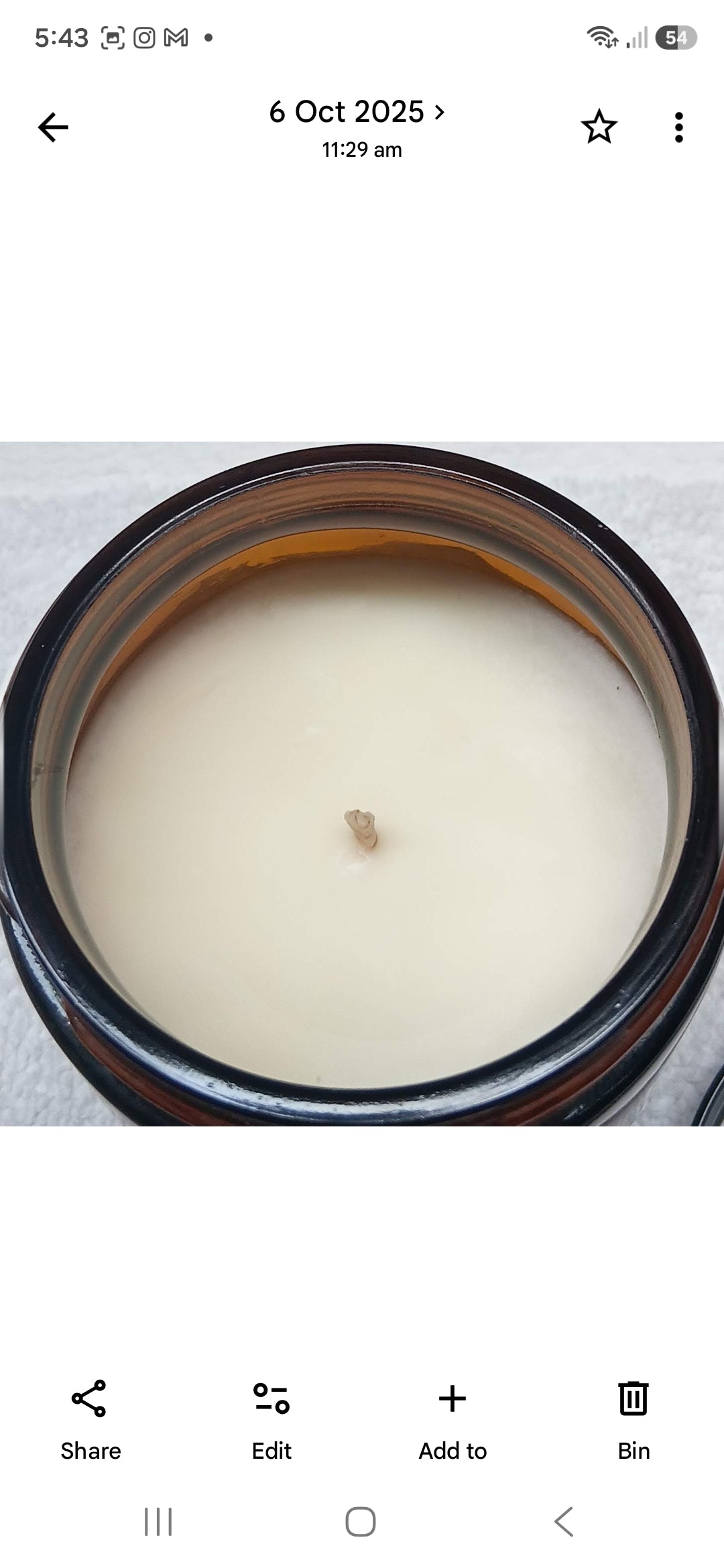 Gingerbread candle