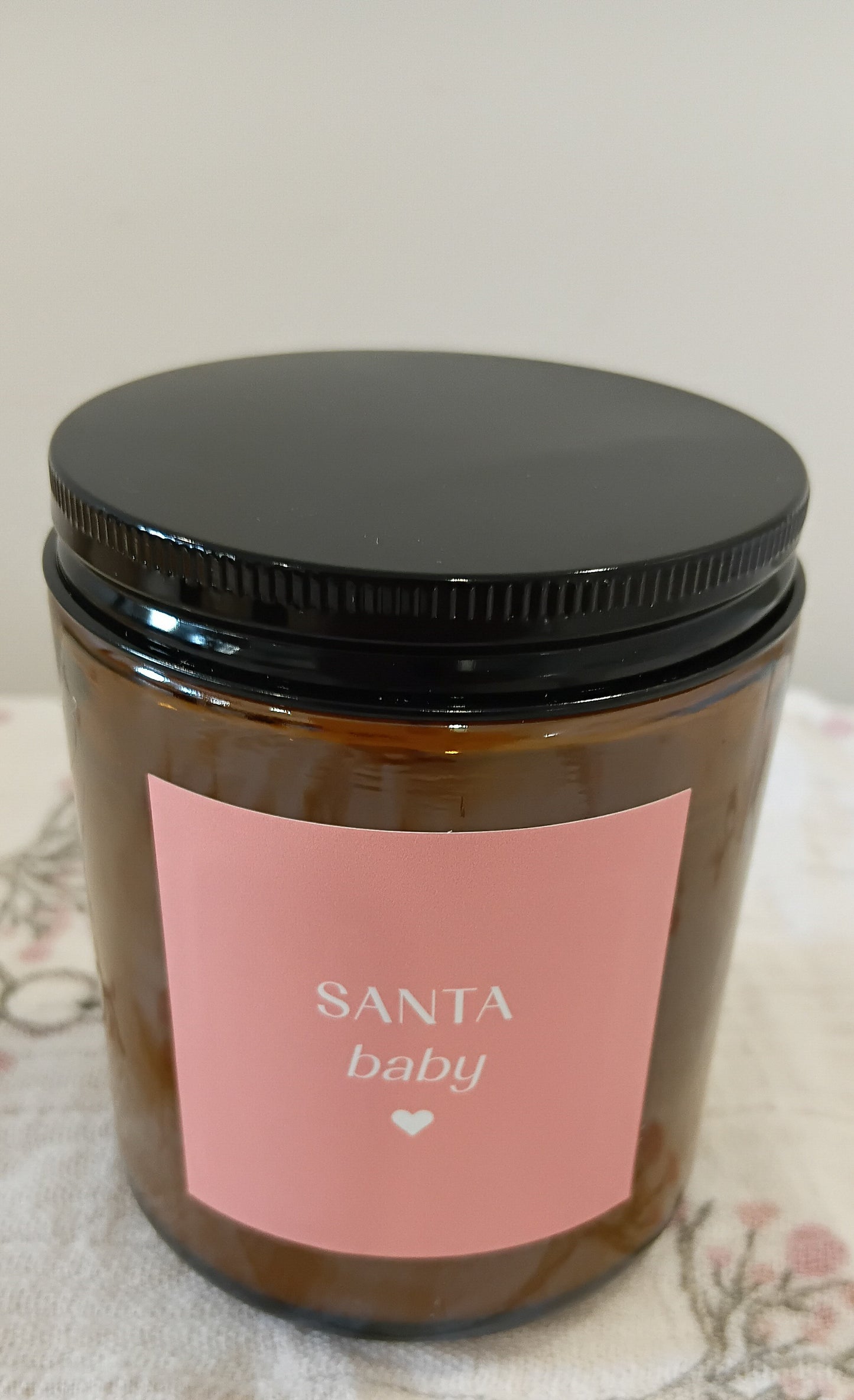 Santa Baby cedar leaf and fruity clove soy candle.